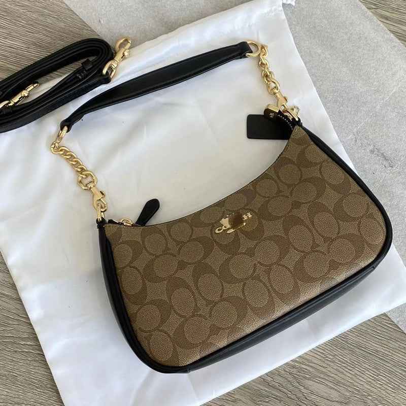 Monogram Crescent Shoulder Bag