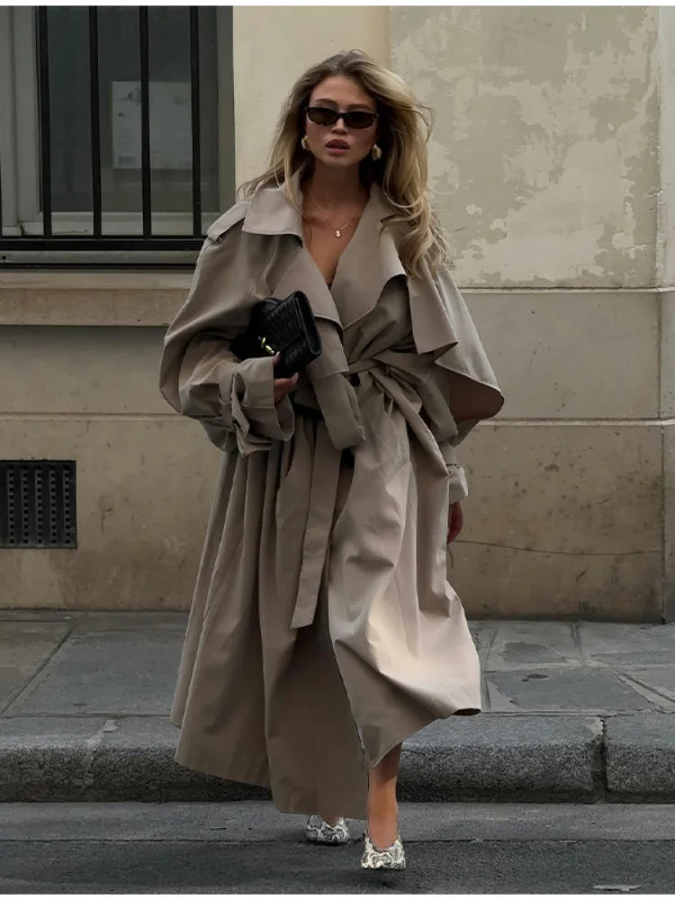 Belted Double-Breasted Trench Jacket - Isabella Mae