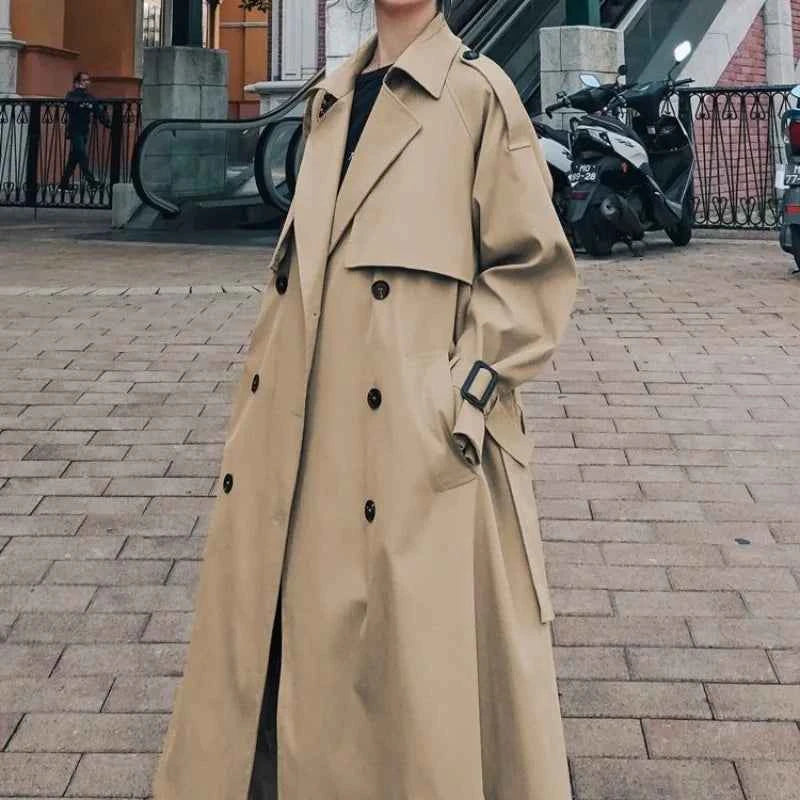 Belted Double-Breasted Trench Coat