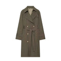 Belted Double-Breasted Trench Coat