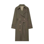 Belted Double-Breasted Trench Coat