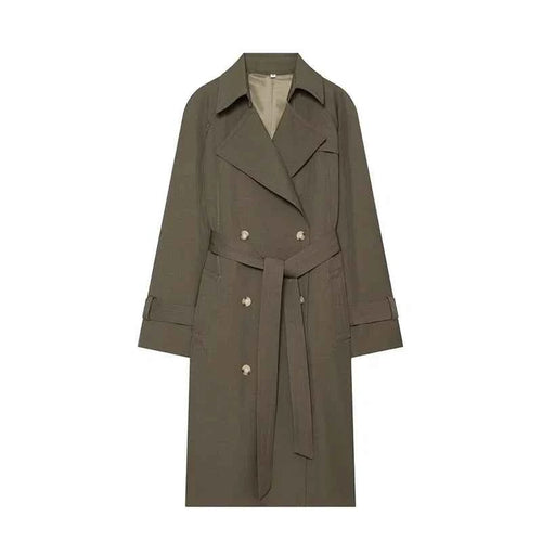 Belted Double-Breasted Trench Coat