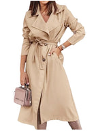 Double-Breasted Belted Trench Coat - Isabella Mae