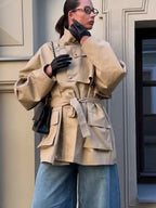 Belted Utility Trench Jacket - Isabella Mae