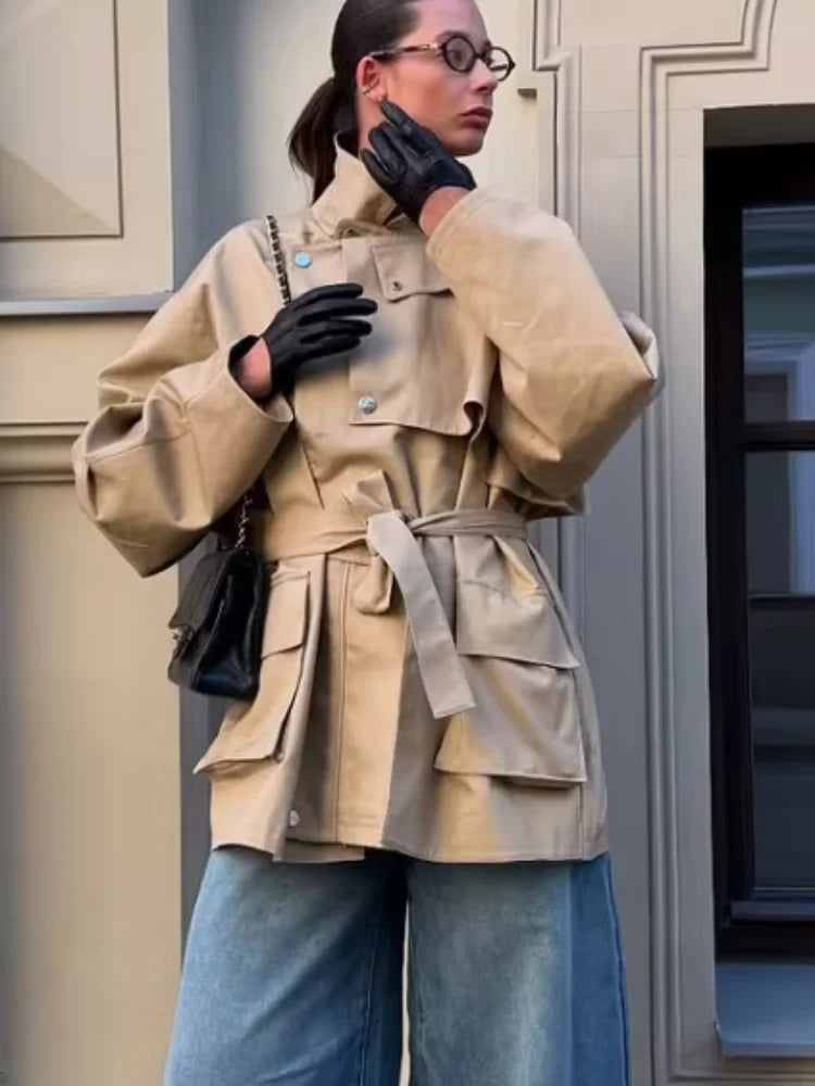 Belted Utility Trench Jacket - Isabella Mae