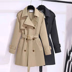 Belted Double-Breasted Trench Coat