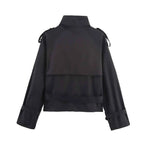 Cropped Double-Breasted Trench Coat