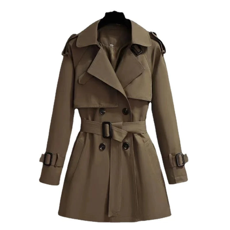 Belted Double-Breasted Trench Coat - Isabella Mae