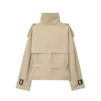 Khaki Cropped Trench Coat