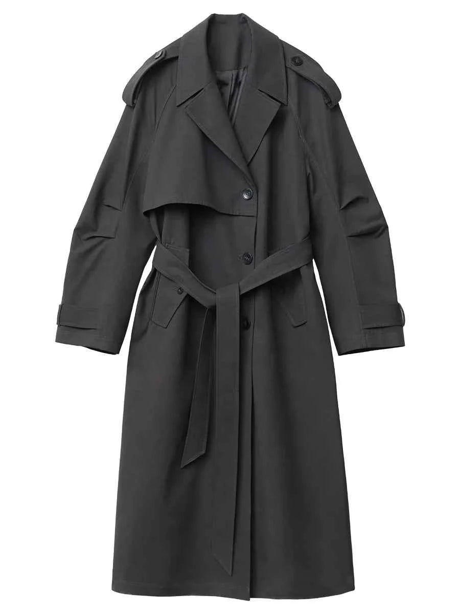 Longline Belted Trench Coat
