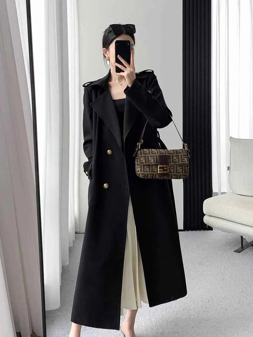 Gold Button Trench Coat