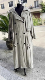 Oversized Double-Breasted Trench Coat