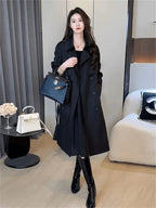 Belted Double-Breasted Trench Coat - Isabella Mae