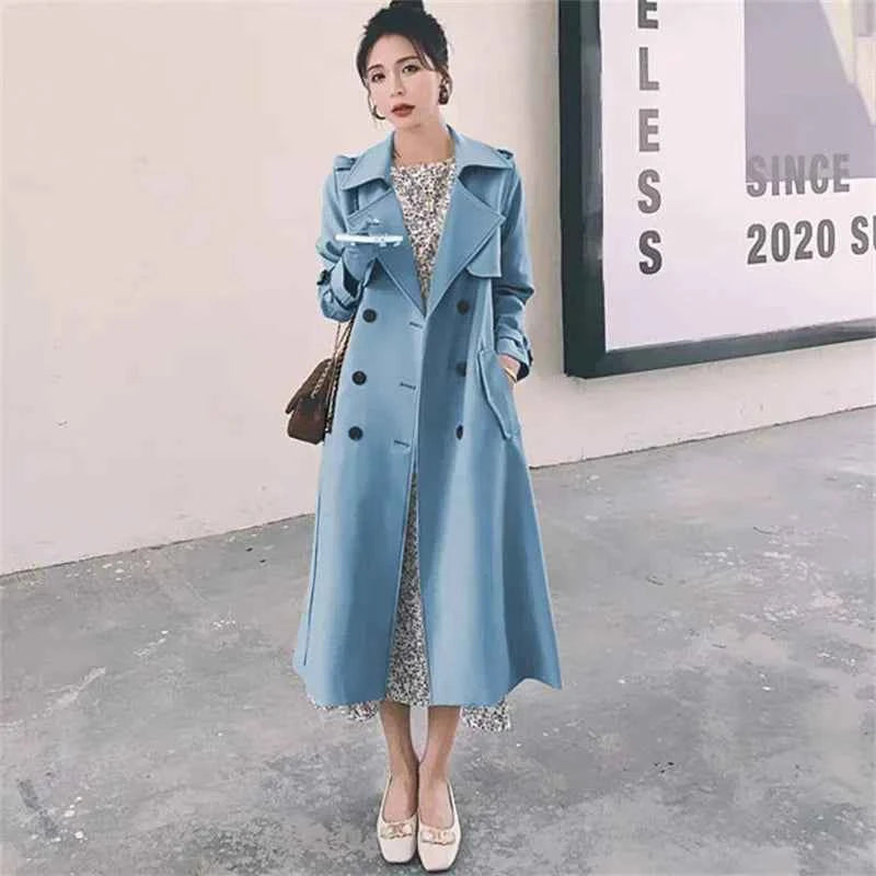 Belted Double-Breasted Trench Coat