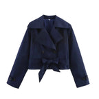 Belted Cropped Trench Coat