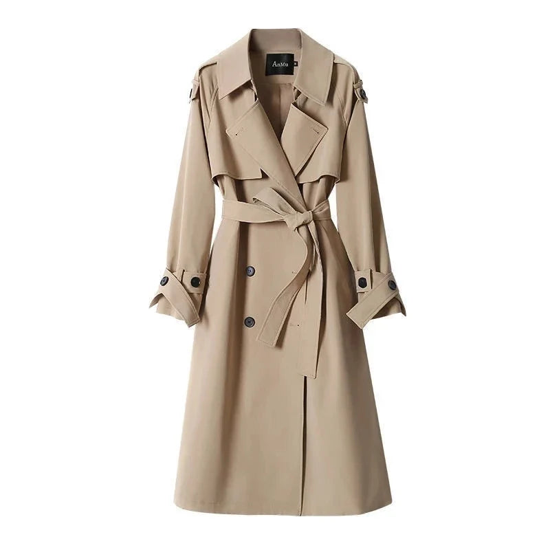 Belted Double-Breasted Trench Coat - Isabella Mae
