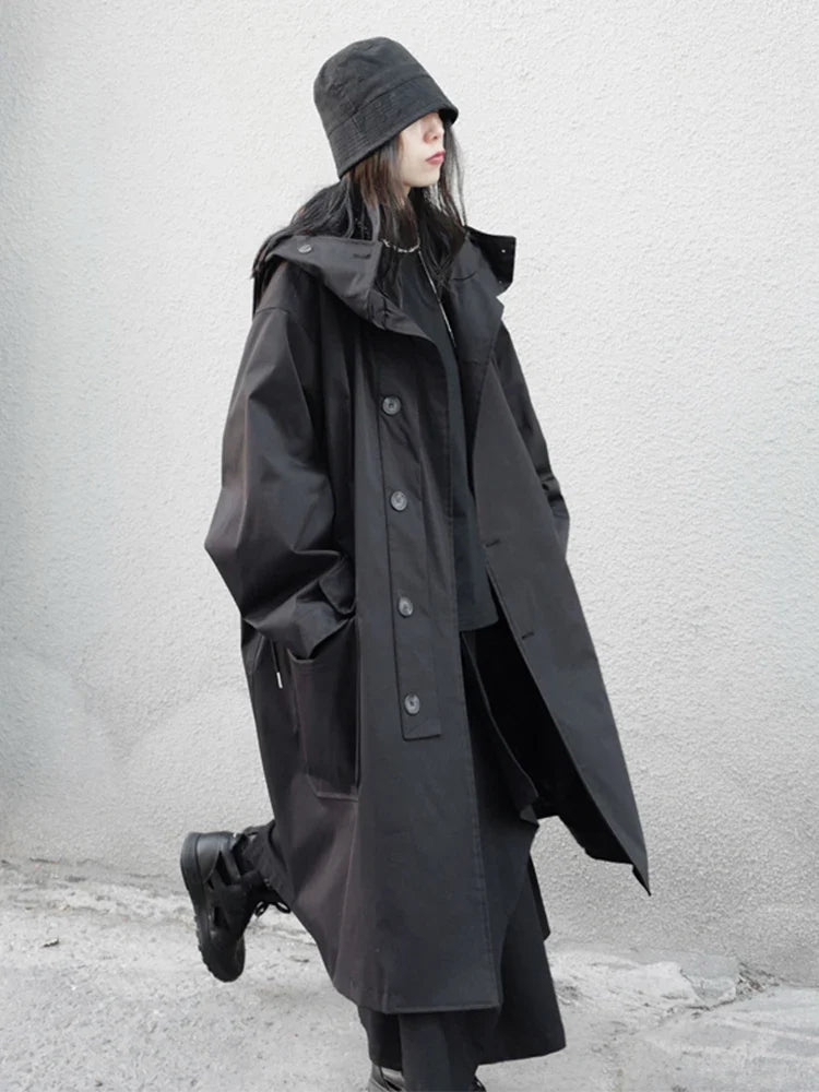 Oversized Hooded Trench Coat - Isabella Mae