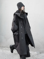 Oversized Hooded Trench Coat - Isabella Mae