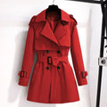 Belted Double-Breasted Trench Coat - Isabella Mae