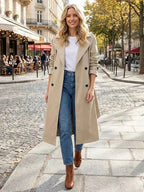 Belted Double-Breasted Trench Coat