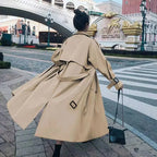 Belted Double-Breasted Trench Coat - Isabella Mae