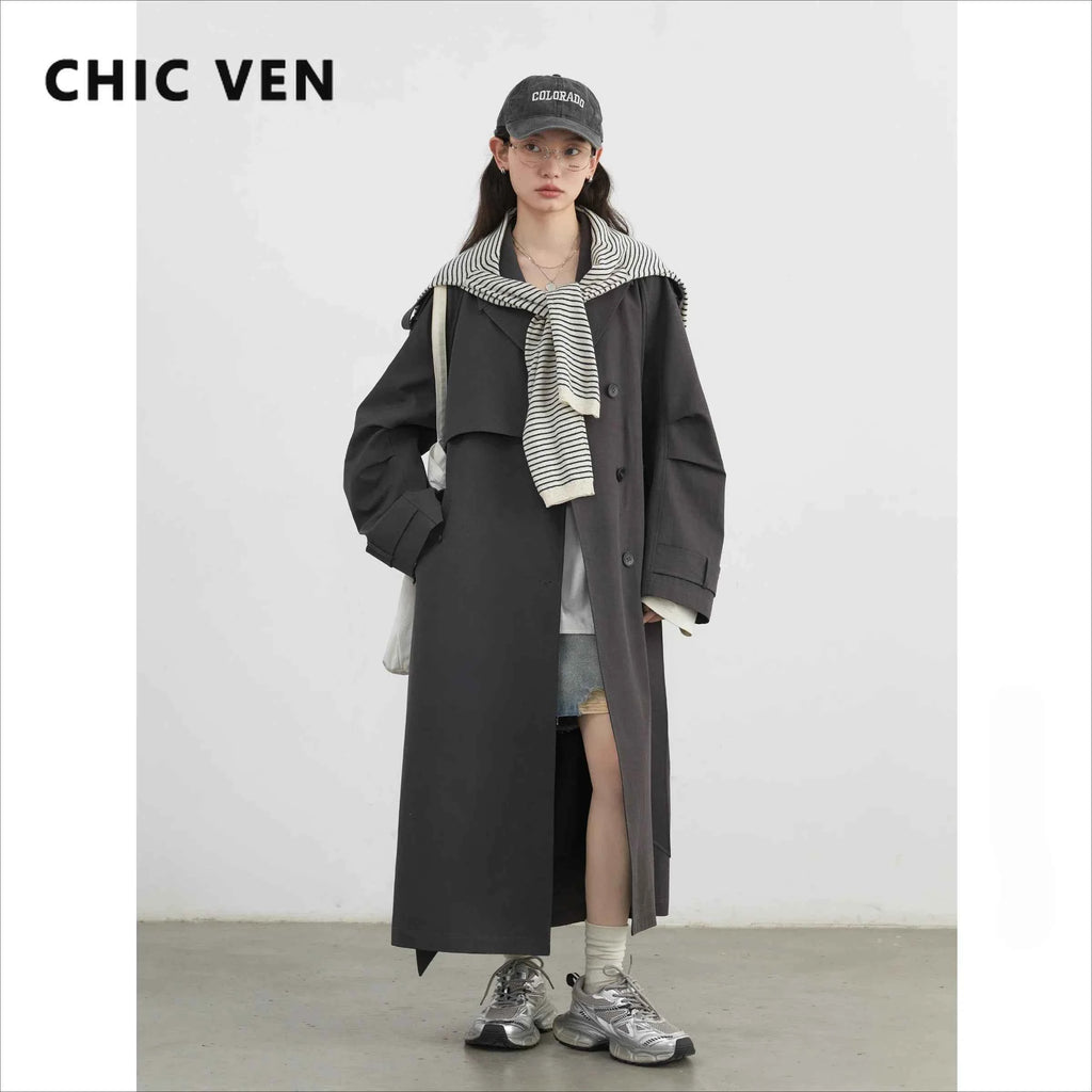 Longline Belted Trench Coat