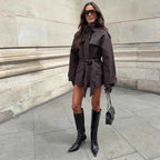 Belted Short Trench Jacket