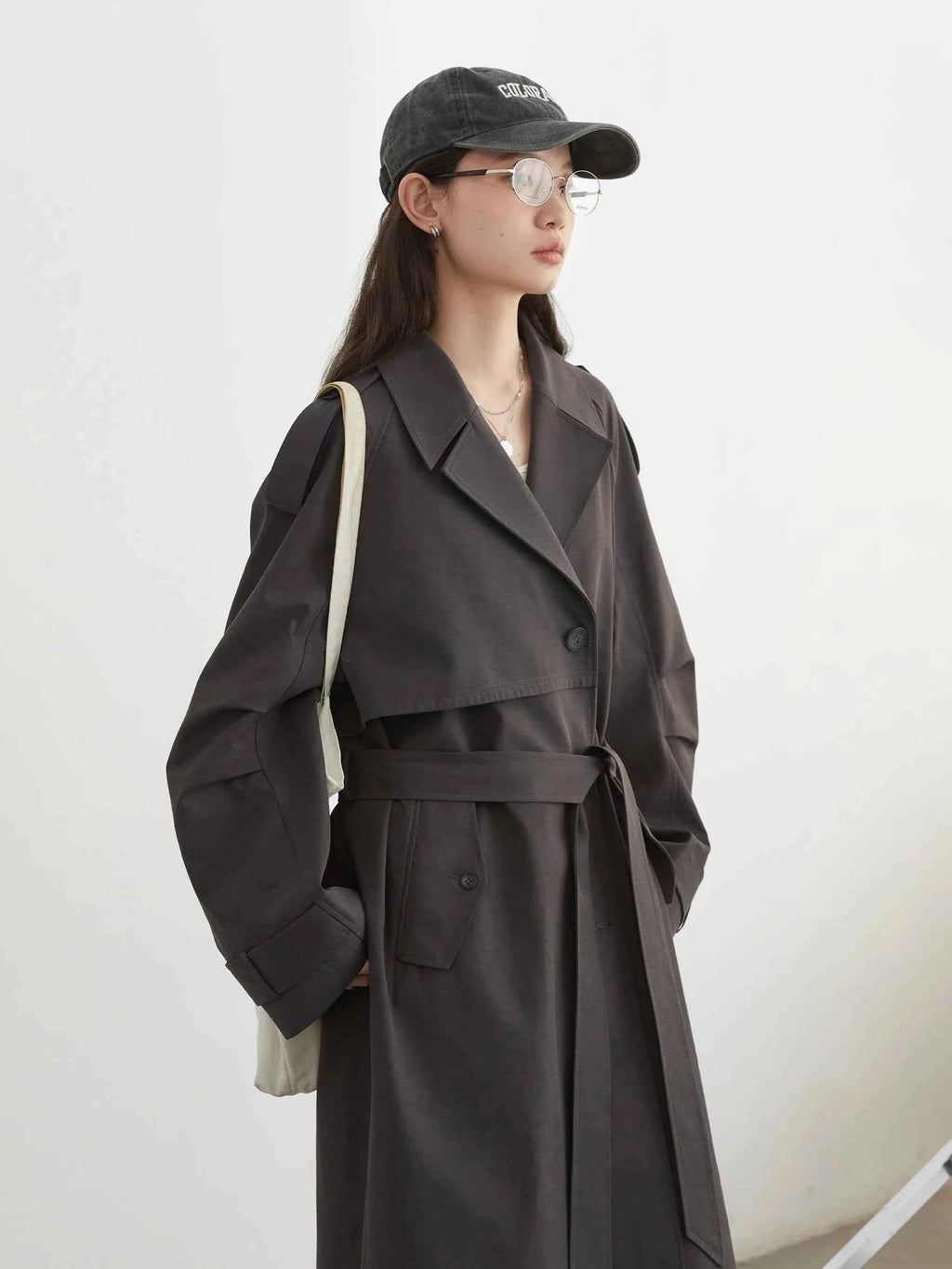 Longline Belted Trench Coat