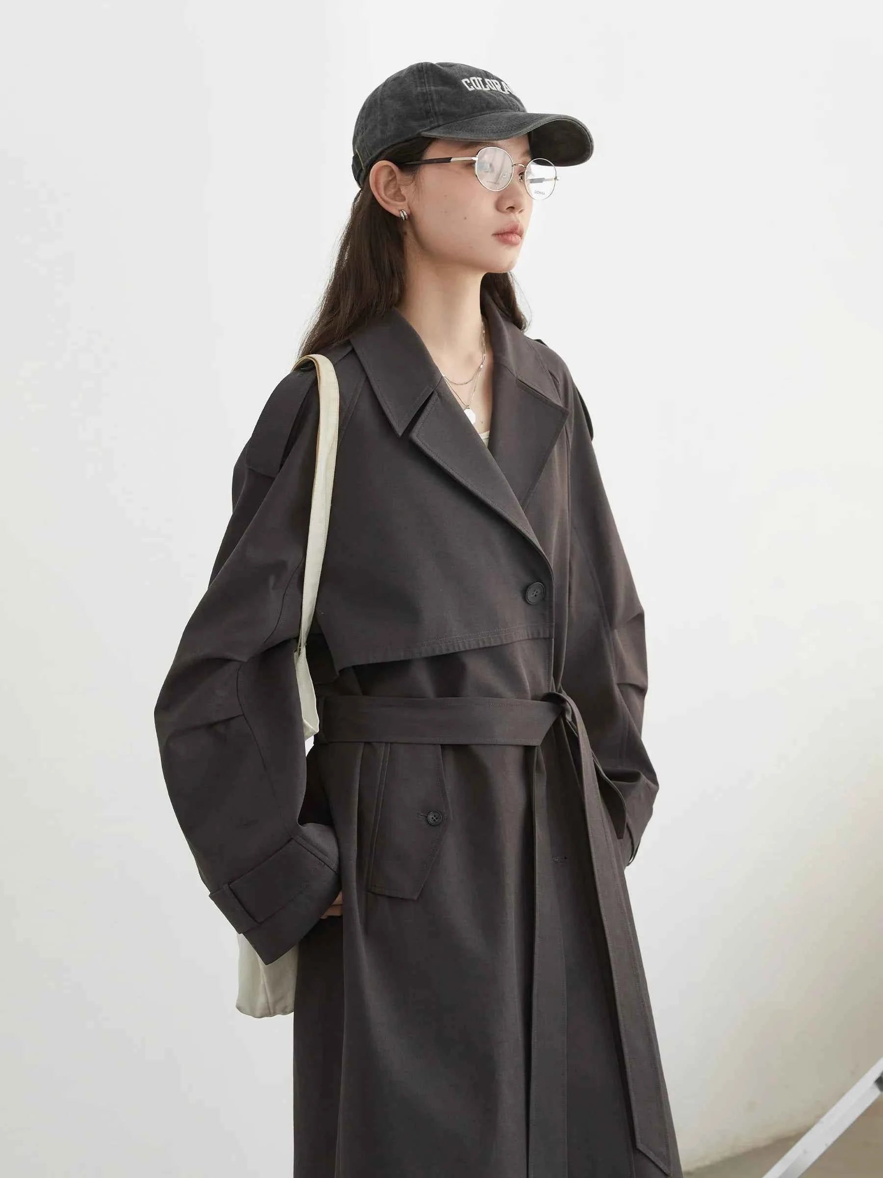 Longline Belted Trench Coat