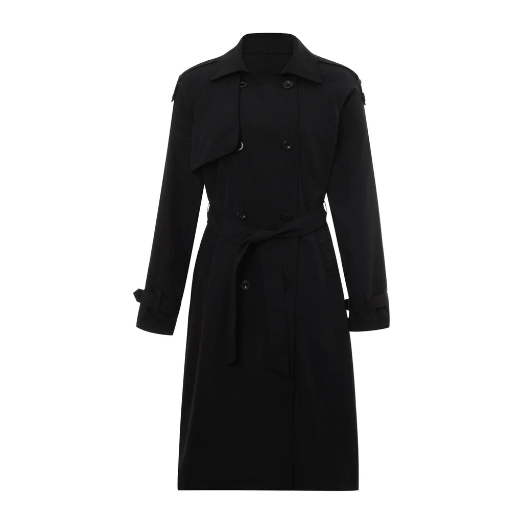 Belted Double-Breasted Trench Coat - Isabella Mae