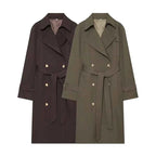 Belted Double-Breasted Trench Coat