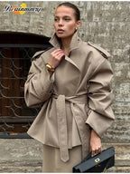 Belted Double-Breasted Trench Jacket - Isabella Mae