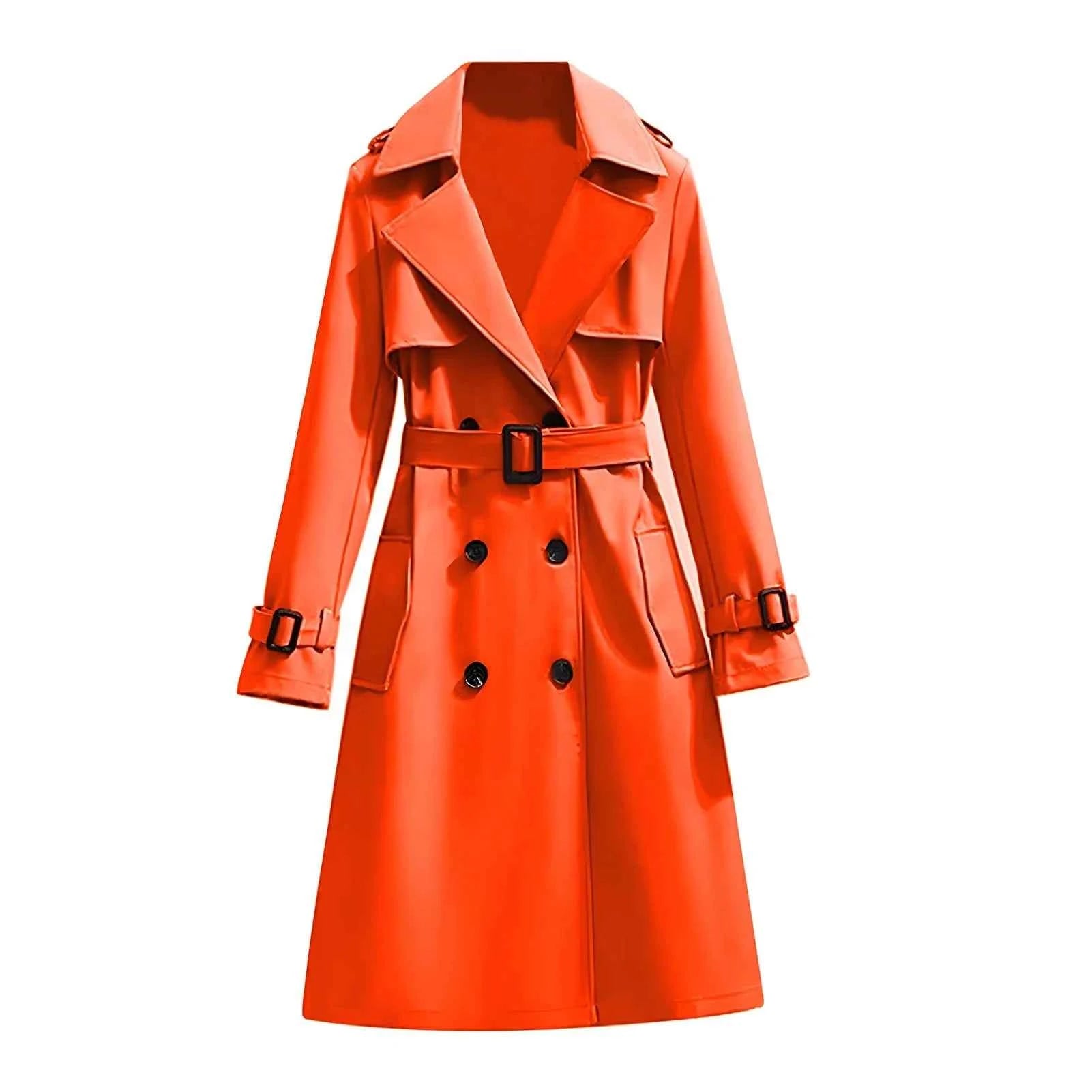 Belted Double-Breasted Trench Coat