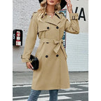 Belted Double-Breasted Trench Coat - Isabella Mae
