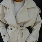 Belted Short Trench Jacket