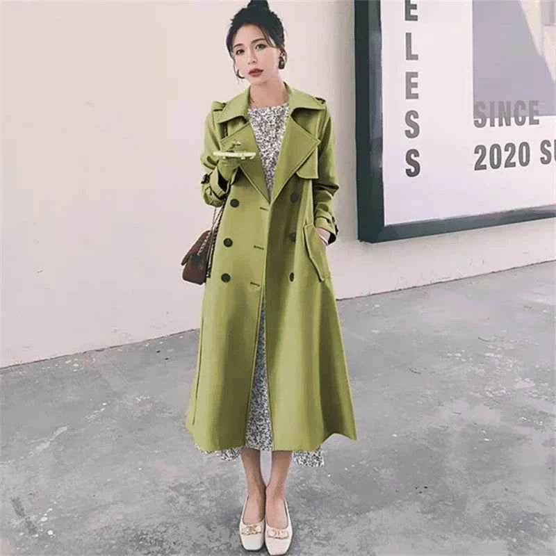 Belted Double-Breasted Trench Coat