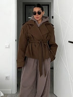 Belted Double-Breasted Trench Jacket - Isabella Mae