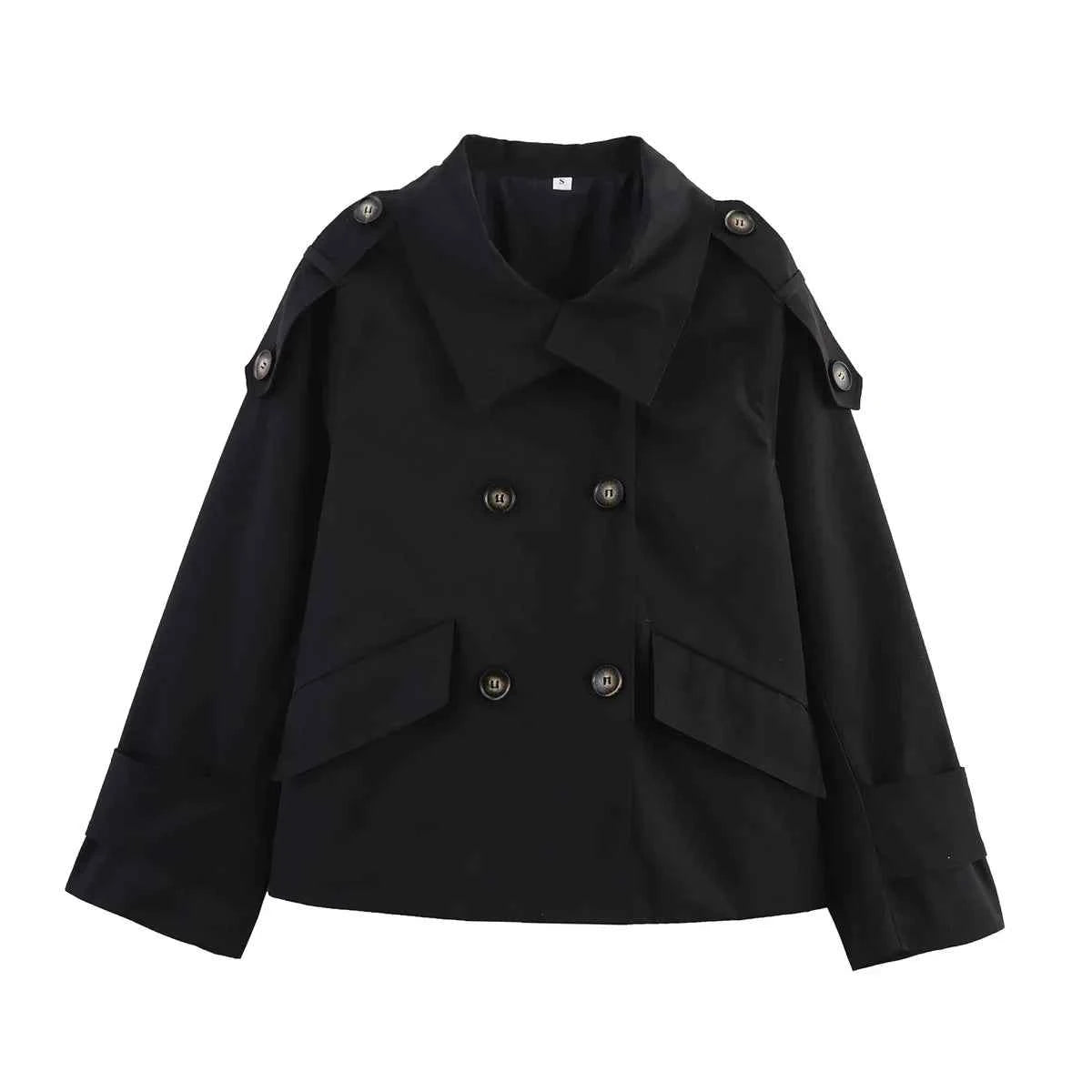 Belted Cropped Trench Coat