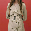 Belted Double-Breasted Trench Coat