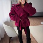 Cropped Belted Trench Jacket - Isabella Mae
