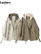 Hooded Belted Trench Coat