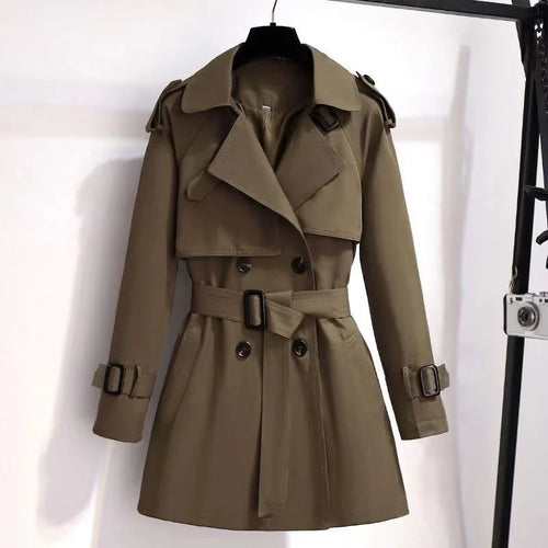 Belted Double-Breasted Trench Coat