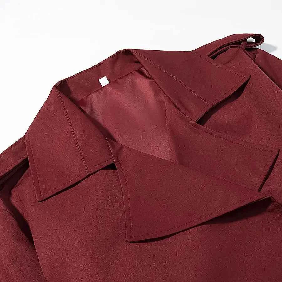 Belted Cropped Trench Jacket