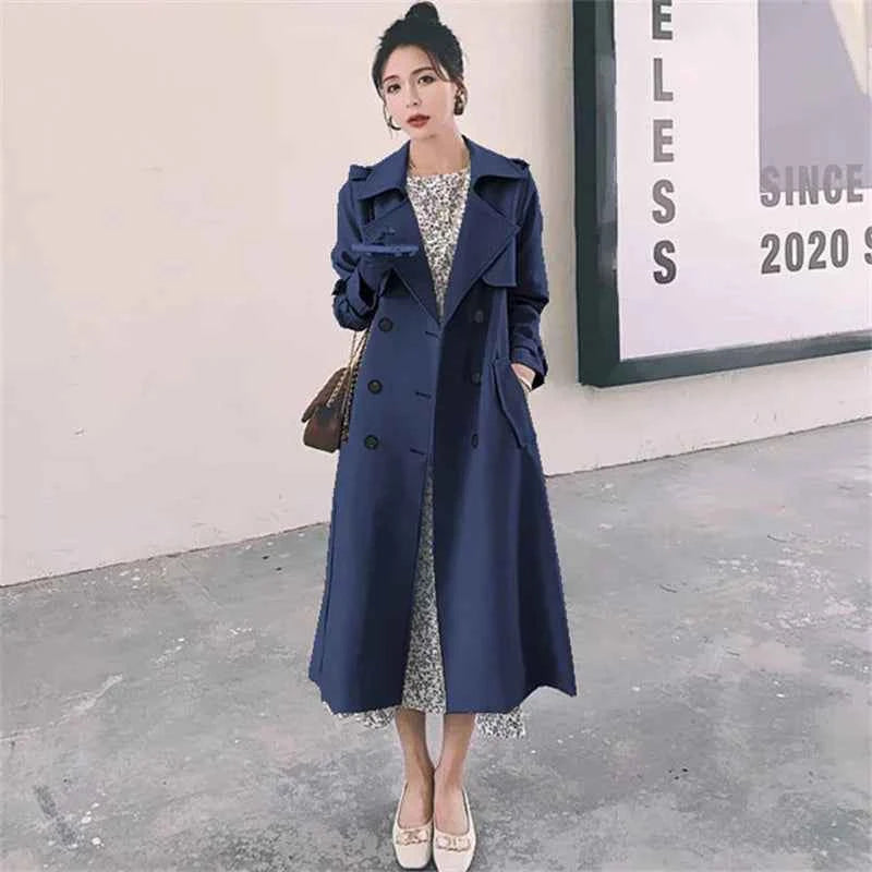 Belted Double-Breasted Trench Coat