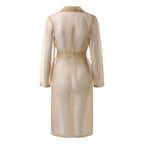 Sheer Mesh Trench Coat - Isabella Mae