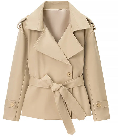 Belted Double-Breasted Trench Jacket