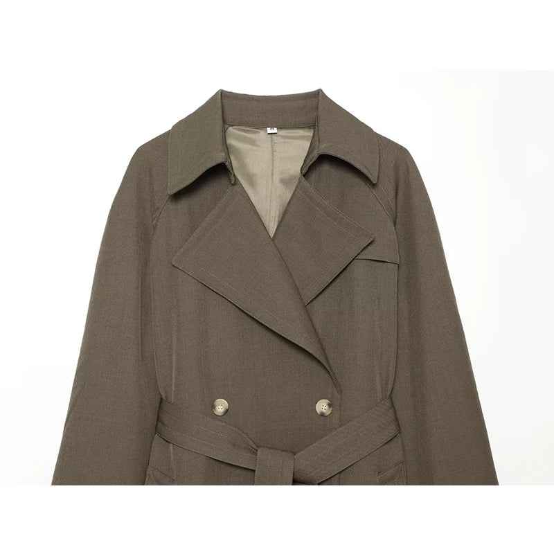 Belted Double-Breasted Trench Coat
