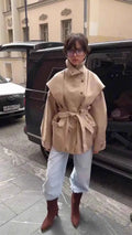 Belted Cape Trench Coat