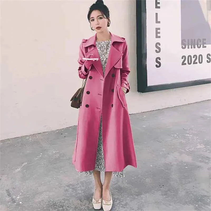 Belted Double-Breasted Trench Coat
