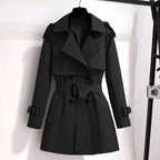 Belted Double-Breasted Trench Coat - Isabella Mae